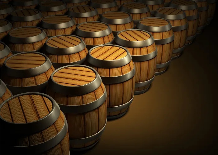 beer storage wooden barrels