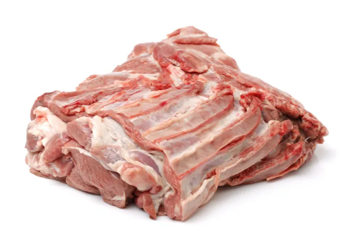 ram meat on a white background