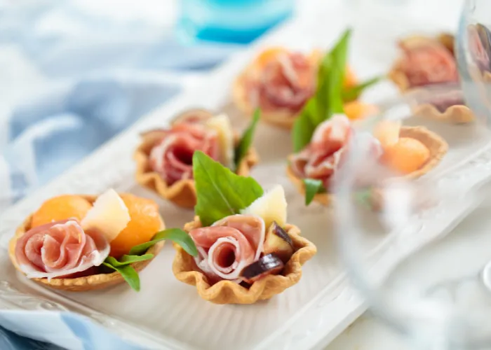 light appetizers on the table