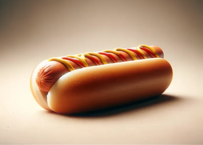 image of a hot dog, presented in a clear and straightforward manner